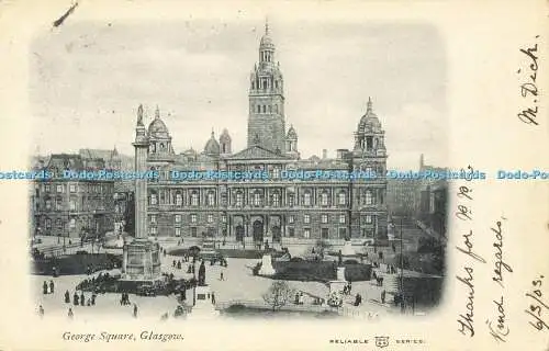 R566881 George Square Glasgow Reliable Series W R and S 1903