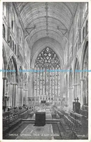R565312 Carlisle Cathedral Choir and East Window 05519 Valentines Bromotone Seri