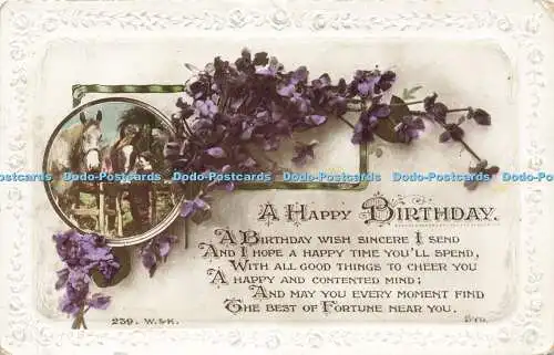 R566916 239 W und K A Happy Birthday A Birthday Wish Incere I sende Syd