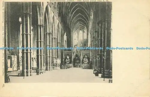 R568858 Westminster Abbey Nave von S W Tuck Ansichtskarte Nr. 1296