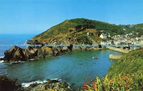 R567078 Harbour and Chapel Hill Polperro Cornwall Cotman Color Series Jarrold