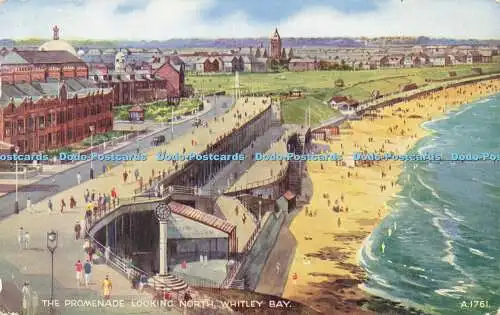 R567105 Promenade Blick nach North Whitley Bay A 1761 Kunstfarbe E W Trick Valentin