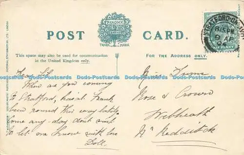 R568966 358 Stratford on Avon Memorial vom Fluss Autochrom Postkarte Bild S
