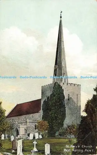 R565577 St Marys Church West Malling Kent Stedman Kent Serie Invicta 1908