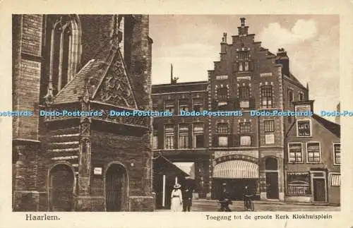 R568996 Haarlem Toegang tot de groote Kerk Klokhuisplein J H Schaefers Fotoplati