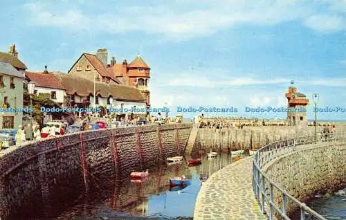 R567167 T 31 Lynmouth Harbour Landing Jetty nach katastrophalem Hochwasser 1952 wieder aufgebaut