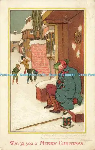 R565603 Grußkarte Ich wünsche Ihnen frohe Weihnachten 1913