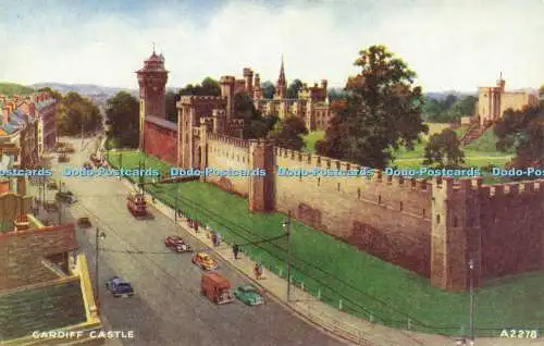 R567186 Cardiff Castle A2278 Art Colour B F C Parr Valentines