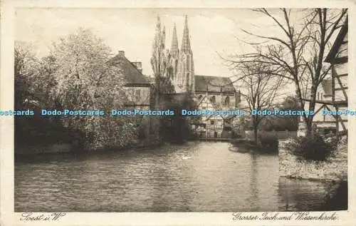 R569115 Soest i W Großer Teich und Wiesenkirche H Dulberg 1927