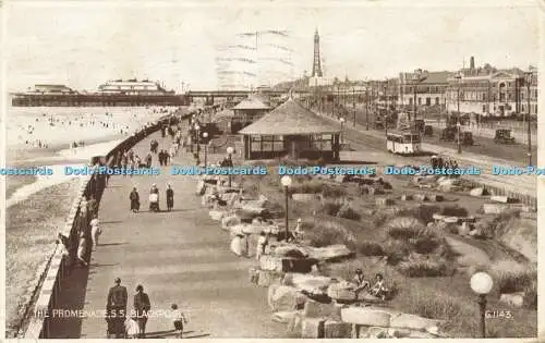 R567281 Promenade S S Blackpool G 1143 Foto Brown Valentines 1944