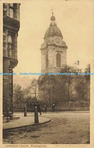 R565705 Cathedral Church Birmingham J J Ward Sepia Photo Art Series No 1081 1918