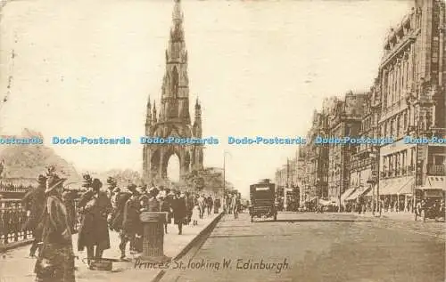 R567311 Princes St Looking W Edinburgh British Manufacture Press Bureau Philco S