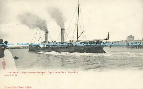R569152 Ostende Ligne Ostende Douvres Depart de la Malle Leopold II Serie 7 N 70