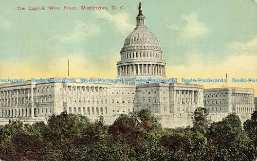 R567325 Capitol West Front Washington D C M 6290 Washington News Company Americh