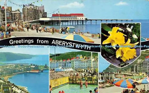 R569181 Grüße aus Aberystwyth Color Gloss View Serie Bamforth 1970 Multi V