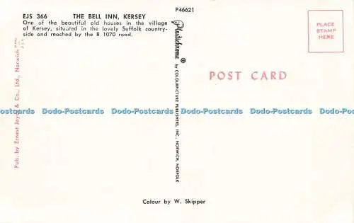 R569217 EJS 366 Bell Inn Kersey Ernest Joyce W Skipper Plastichrome Colourpictur