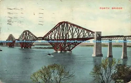 R567384 Forth Bridge 11837 Valentines Colourtone Series 1924