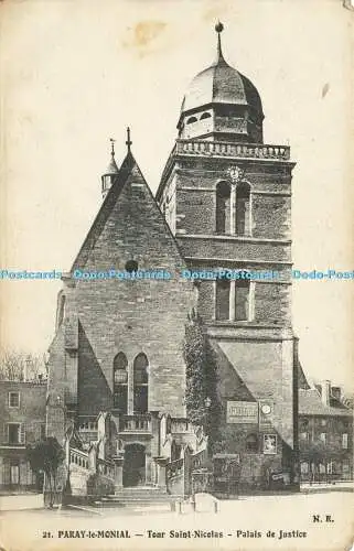 R565819 21 Paray le Monial Tour Saint Nicolas Palais de Justice N R