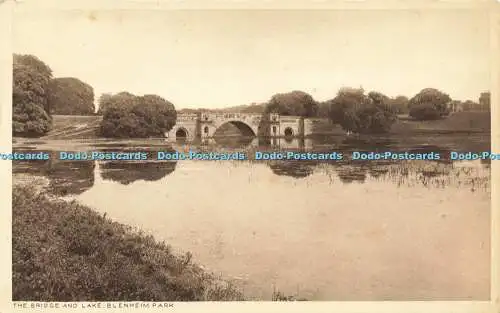 R567447 Bridge and Lake Blenheim Park Sydney H Upstone Woodstock Press