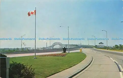 R570923 Blick vom kanadischen Anflug auf Bluewater Bridge Port Huron Michigan USA