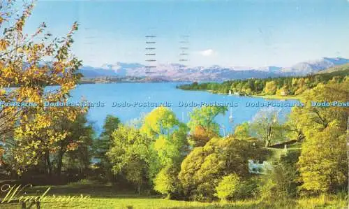 R570928 Windermere Old Lakeland Dialekt Souvenir Postkarte Adelaide Hill Nook Cot