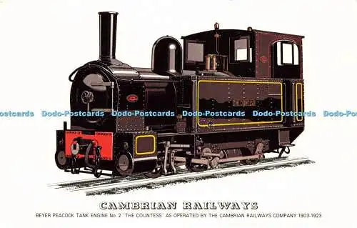 R570933 Cambrian Railways Beyer Peacock Tank Engine No 2 Countess 1902 Railed Tr