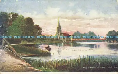 R567463 Thames At Great Marlow Tuck Oilette 6394 Up The River 1905