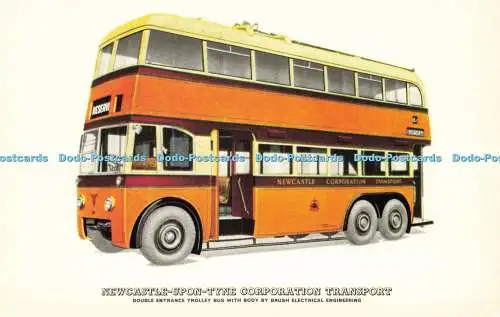 R570969 Newcastle Upon Tyne Corporation Transport Double Entrance Trolley Bus Tr