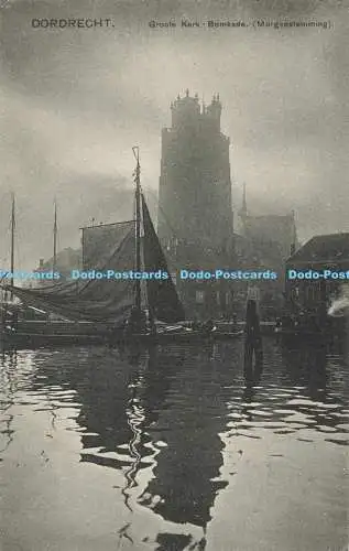 R565927 Dordrecht Groote Kerk Bomkade Morgenstemming J van de Weg Foto Tollens