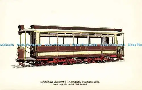 R570985 London County Council Tramways Class F Subway Car 1906 Tramcyclopaedia N