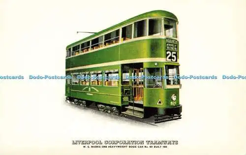 R570990 Liverpool Corporation Tramways W G Marks EMB Heavyweight Bogie Car No 82