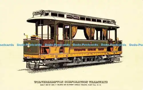 R570999 Wolverhampton Corporation Straßenbahnen 1902 Geo F Milnes auf Du Pont Tramcycl