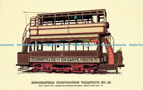 R571003 Huddersfield Corporation Tramways No 22 1900 Geo F Milnes Tramcyclopaedi