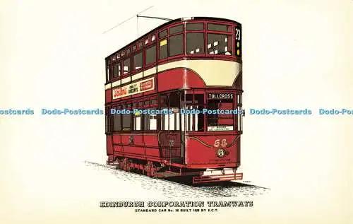 R571008 Edinburgh Corporation Tramway Standard Card No 58 1928 P West Tramcyclop