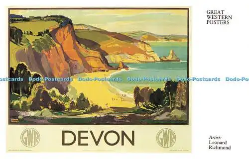 R569363 Great Western Posters Devon Leonard Richmond G W Series Great Western Ra