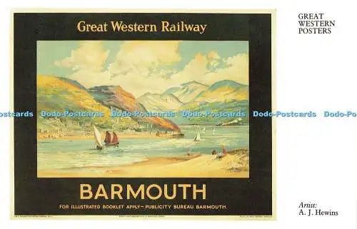 R569367 Great Western Poster Barmouth Great Western Railway A J Hewins G W Seri