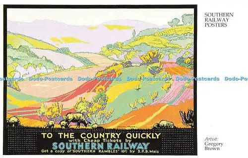 R569390 Southern Railway Poster schnell aufs Land mit billigen Rachitis von Southhe