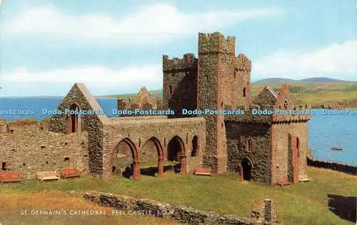 R567565 St Germains Cathedral Peel Castle I O M Salmon 1971