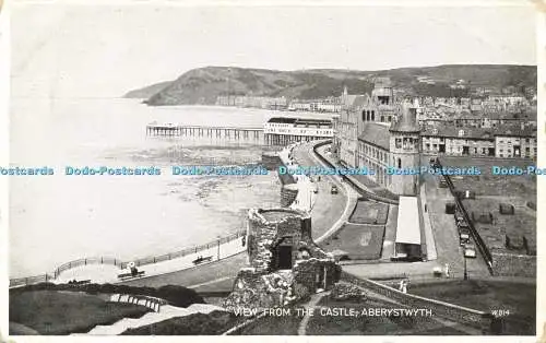 R566006 Blick vom Schloss Aberystwyth W 814 Silveresque Valentine 1949