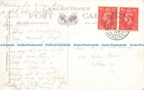 R566006 Blick vom Schloss Aberystwyth W 814 Silveresque Valentine 1949