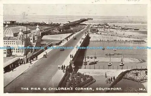 R566011 Pier and Children's Corner Southport 14A 1951