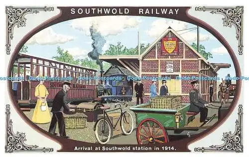 R569453 Southwold Railway Ankunft am Bahnhof Southwold 1914 Dalkeith Nr 449