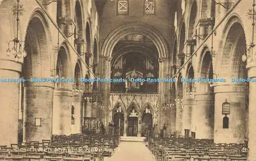 R567614 Southwell Minster Nave East Cotswold Publishing 1918