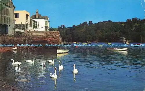 R571145 River at Fowey WHS 42 Plastichrome Colourpicture Publishers C J Nicholas