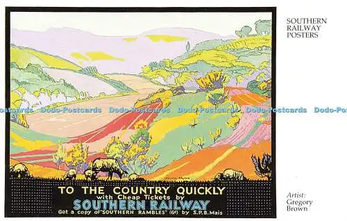 R569540 Southern Railway Poster Country Quickly Gregory Brown Dalkeith No 307 S
