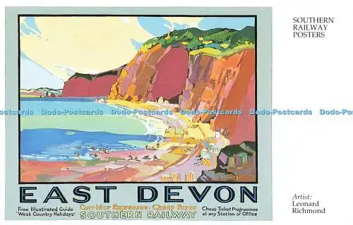 R569541 Southern Railway Poster East Devon Corridor Express günstige Tarife Leonard