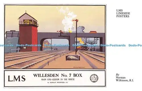 R569560 LMS Lineside Poster LMS Willesden No 7 Box Norman Wilkinson Dalkeith No
