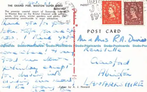 R573169 Grand Pier Weston Super Mare Plastichrome Farbbild Verlag A J H