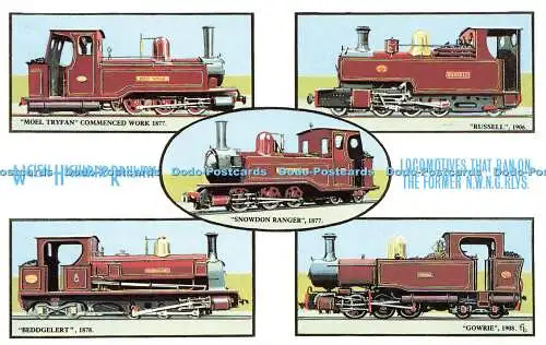 R569576 Welsh Highland Railway Lokomotiven, die auf ehemaligen N W N G Rlys Moel liefen