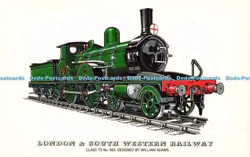 R571364 London and South Western Railway Class T3 No 563 William Adams Railed Tr